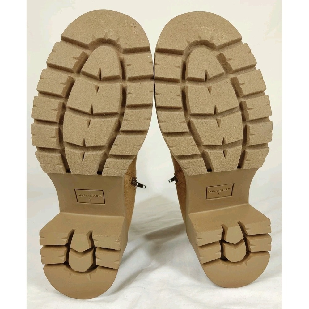 Sun + Stone Womens Veronikaa Tan Faux Suede Round‎ Toe Ankle Boots Size 9M - Picture 6 of 8